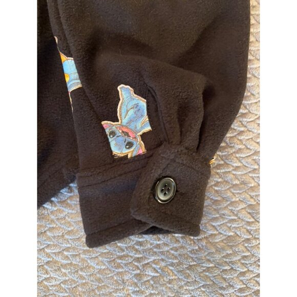 Womens Black Disney 100 Character Print Polyester Button Jacket Size M - Picture 9 of 11